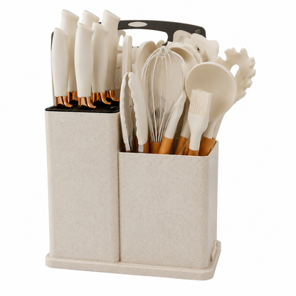 Premium 19-Piece Kitchen Utensil Set™ | Complete Cooking Tools Organizer