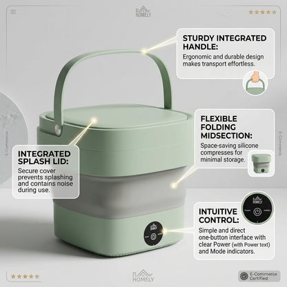Foldable Mini Laundry Machine™ | Portable Compact Washing Machine