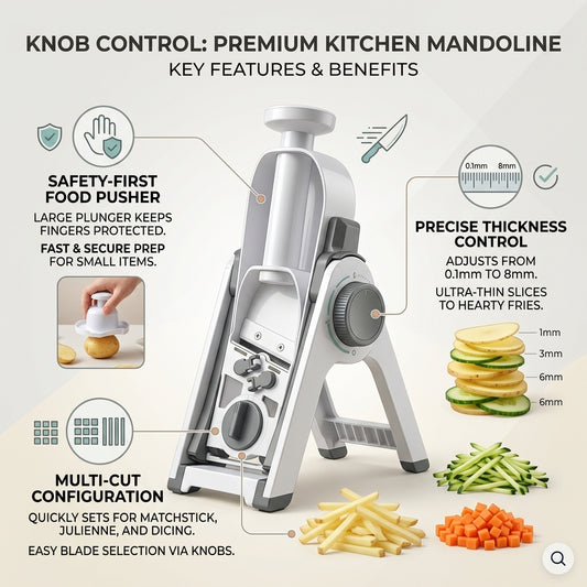 Adjustable Vegetable Chopper & Food Slicer with Container