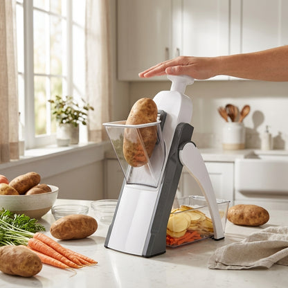 Adjustable Vegetable Chopper & Food Slicer with Container