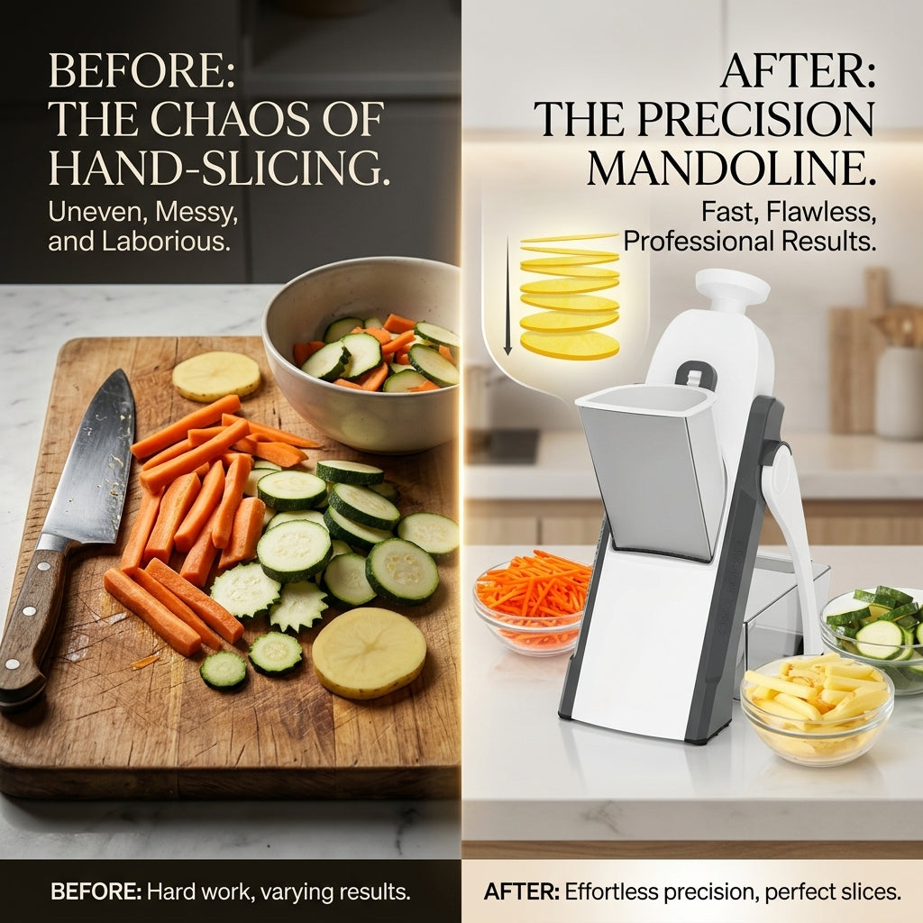 Adjustable Vegetable Chopper & Food Slicer with Container