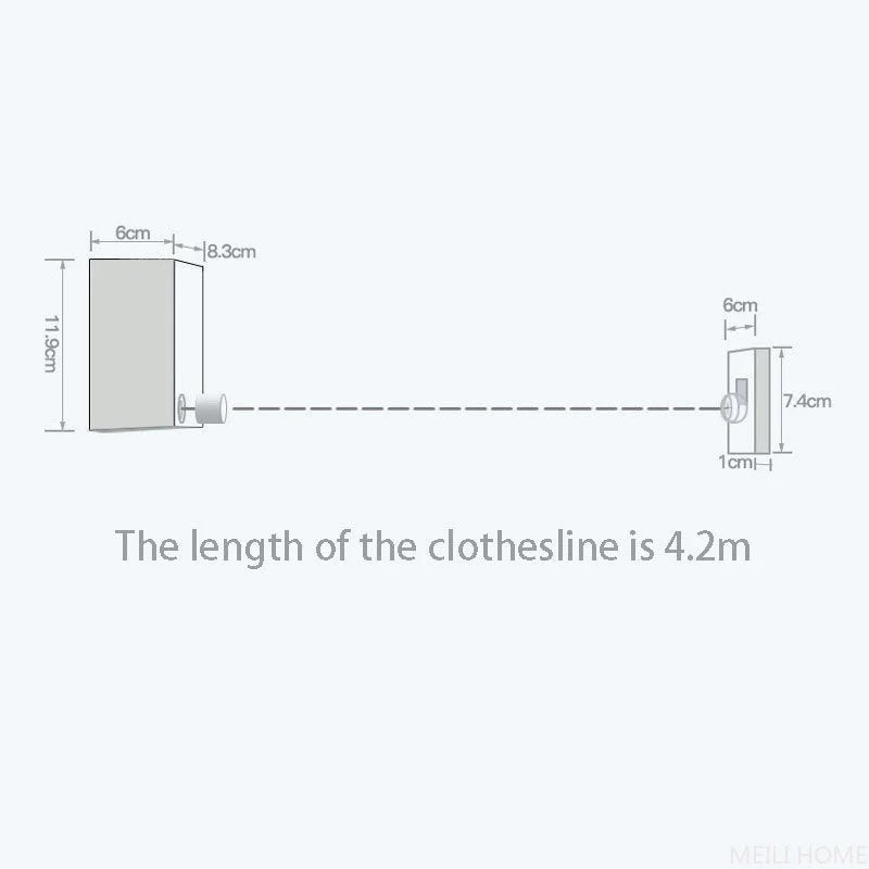 Telescopic Clothesline | Retractable Clothes Drying Rope