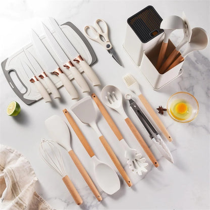 Premium 19-Piece Kitchen Utensil Set™ | Complete Cooking Tools Organizer