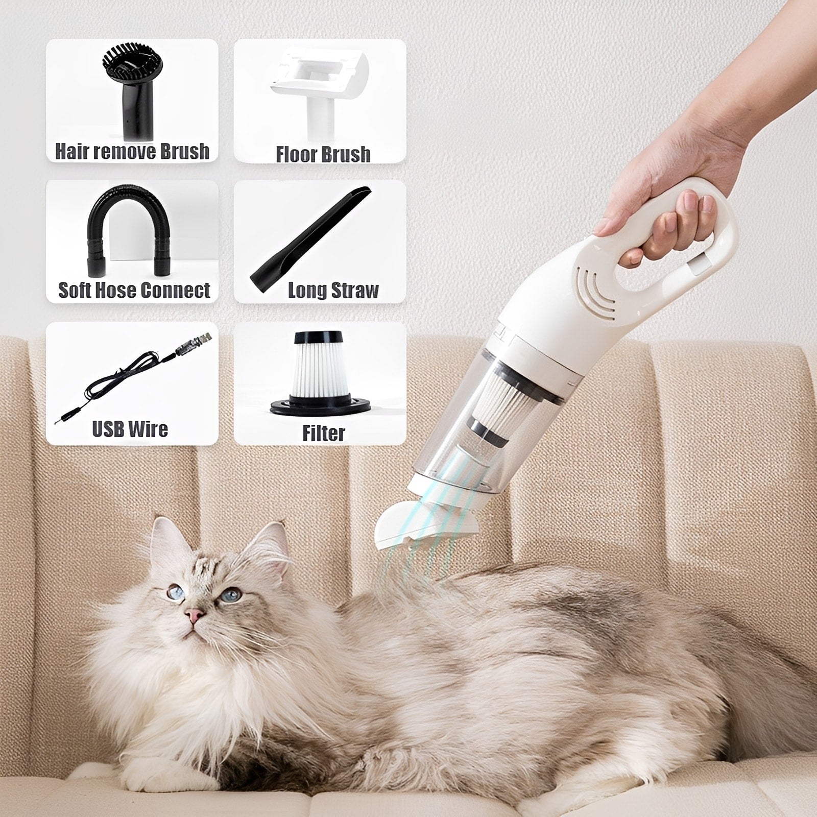 Mini Handheld Vacuum Cleaner™ | Cordless Rechargeable Portable Vacuum for Home & Car