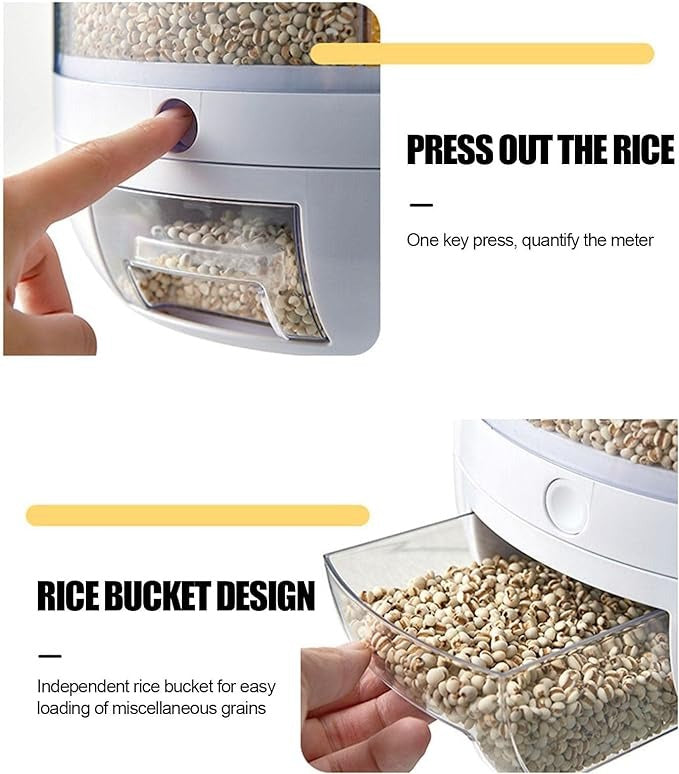 Rice Storage Container™ | Premium Airtight Rice Dispenser with Measuring Cup