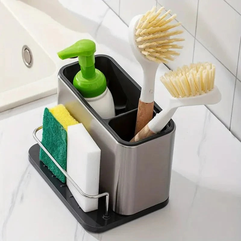 Stainless Steel Sink Storage Rack (Kitchen & Bathroom Organizer)