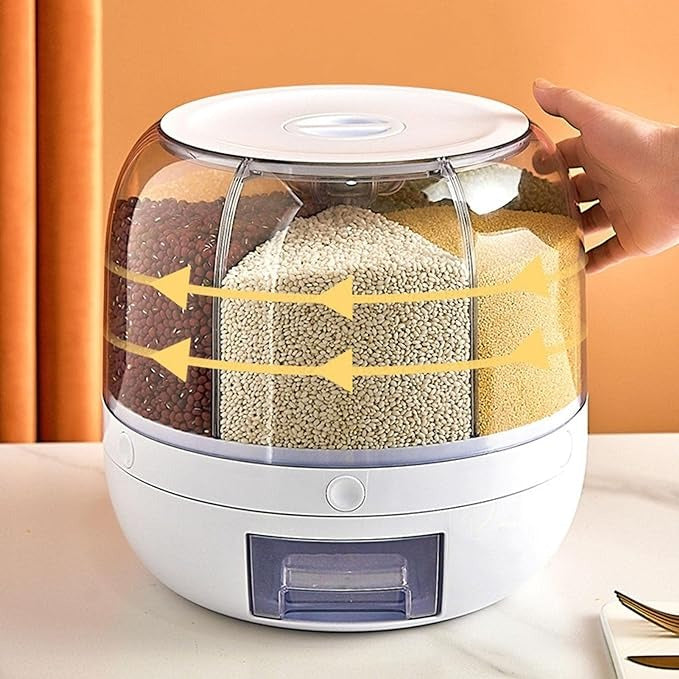 Rice Storage Container™ | Premium Airtight Rice Dispenser with Measuring Cup
