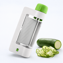 Manual vegetable sheet slicer with zucchini ribbons