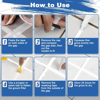 How to apply Tile Reform grout restorer to tile joints