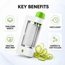 Vegetable sheet slicer benefits including even sheets and easy cleaning