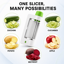 Vegetable slicer for zucchini cucumber potato apple and beetroot