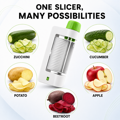 Vegetable slicer for zucchini cucumber potato apple and beetroot